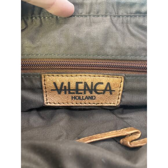 VILENCA HOLLAND SMALL BROWN GENUINE LEATHER CROSSBODY BAG - Picture 9 of 10